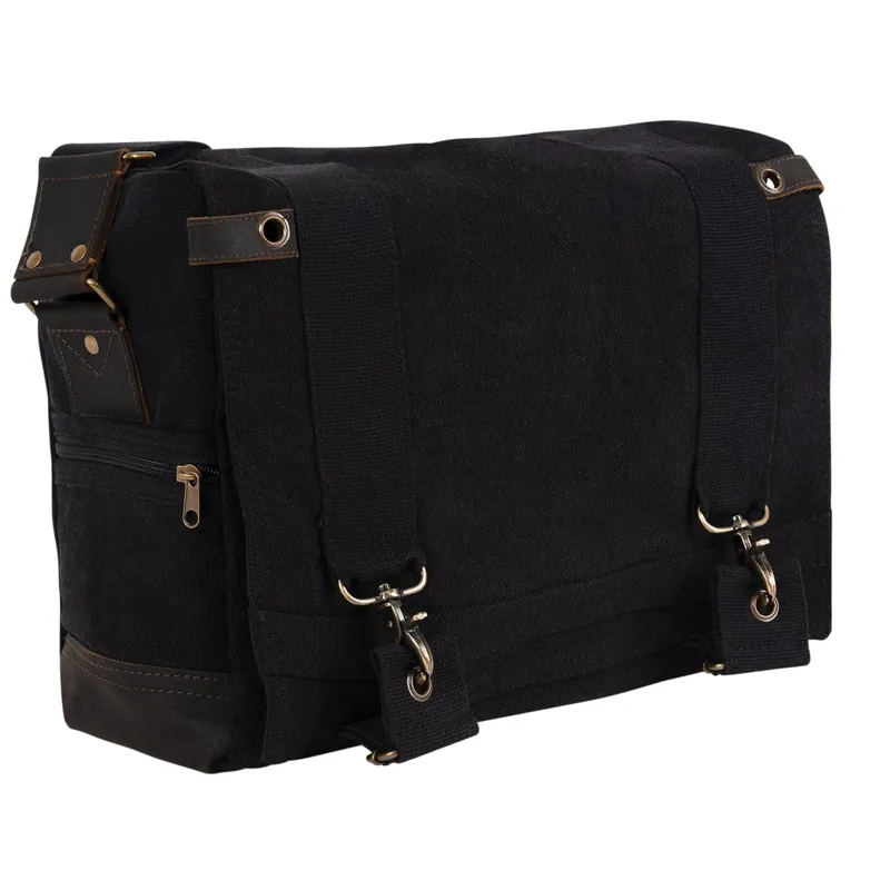 Časově Omezené Taška VINTAGE přes rameno B-15 PILOT MESSENGER ČERNÁ
