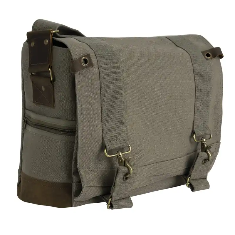 Jen Po Omezenou Doba Taška VINTAGE přes rameno B-15 PILOT MESSENGER ZELENÁ