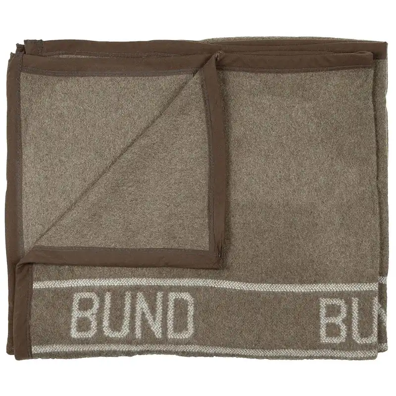 Aktuální Deka vlněná BUND 220x130 hnědozelená