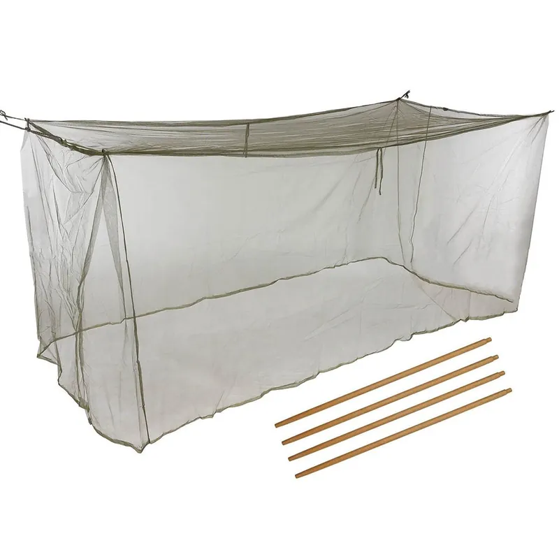 Super Cena Moskytiéra francouzská 220x110x100cm na lůžko + dřevěné tyčky