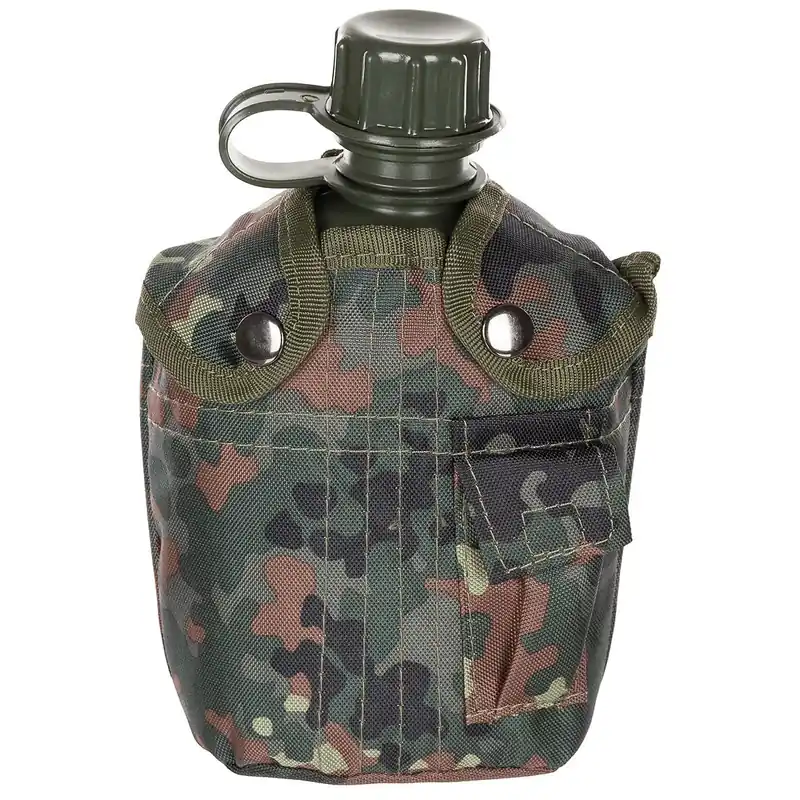 Nízká Cena Láhev polní US nylonový potah 1L FLECKTARN