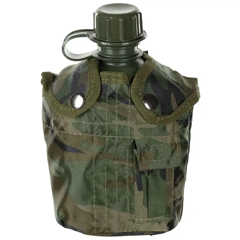 Nová Kolekce Láhev polní US nylonový potah 1L WOODLAND