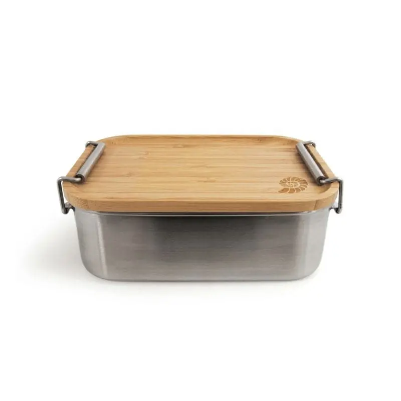 Box na jídlo nerezový s prkénkem Lunchbox Bamboo-Clip Koupit Online