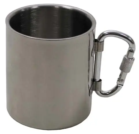 Levný Hrnek NEREZ dvoupláštový s karabinou 300 ml