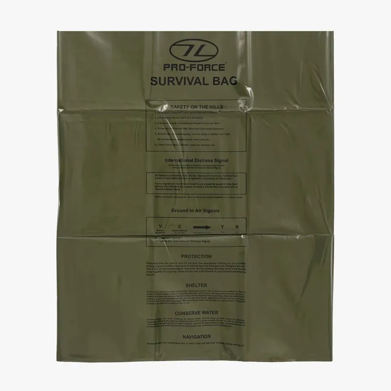 Sezónní Sleva Nouzový pytel SURVIVAL 90 x 180 cm ZELENÝ