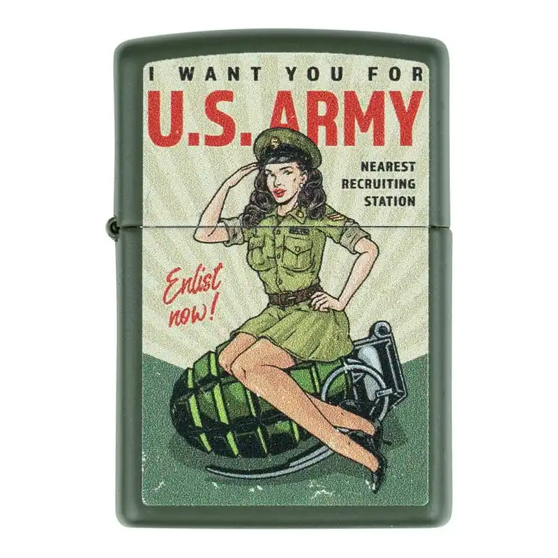 Zapalovač ZIPPO U.S. ARMY Enlist Pin Up benzínový Nízká Cena