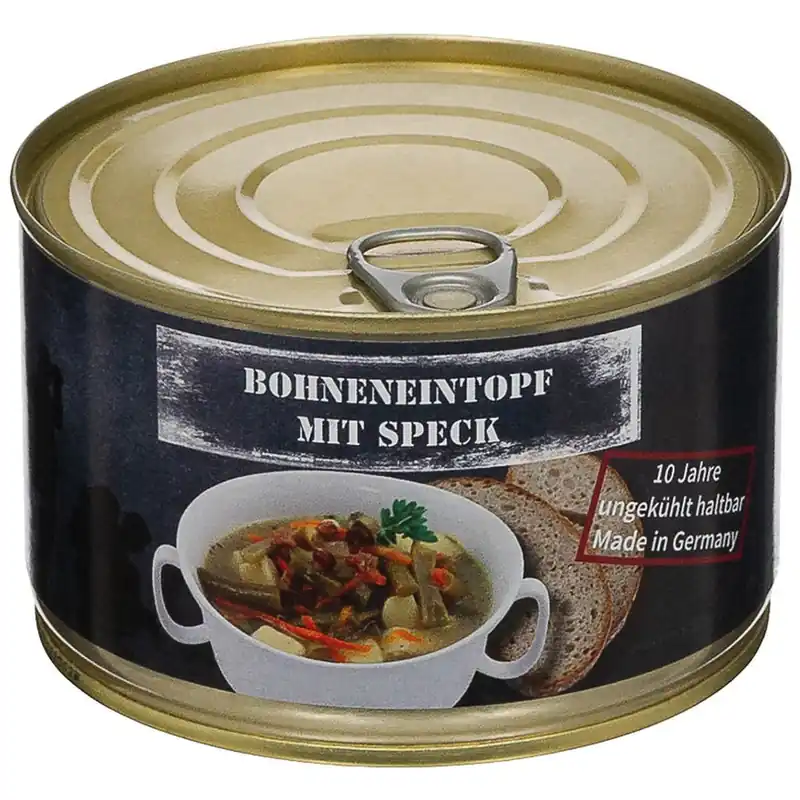 Ověřený Dušené fazolky se slaninou a zeleninou v plechovce 400 g