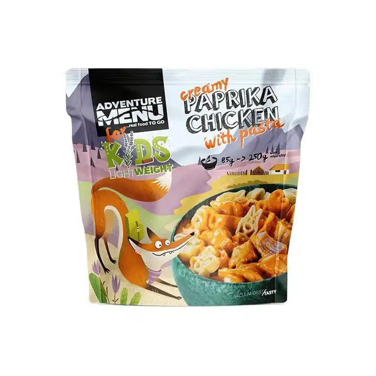 Kuře na paprice s těstovinami PORCE 85g/250g - dětské dehydrované hotové jídlo Aktuální