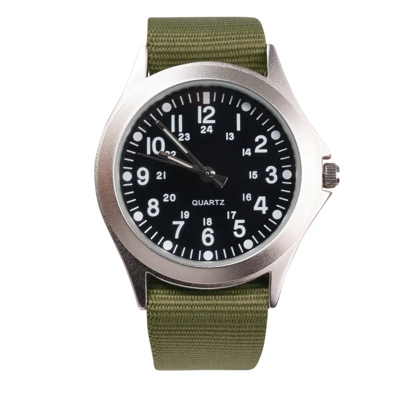 Hodinky MILITARY QUARTZ ZELENÉ Oblíbený