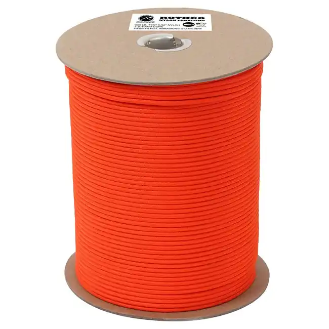 Kup Teď Šňůra PARACORD nylon 550LB na cívce ø 4 mm / 300 m ORANŽOVÁ