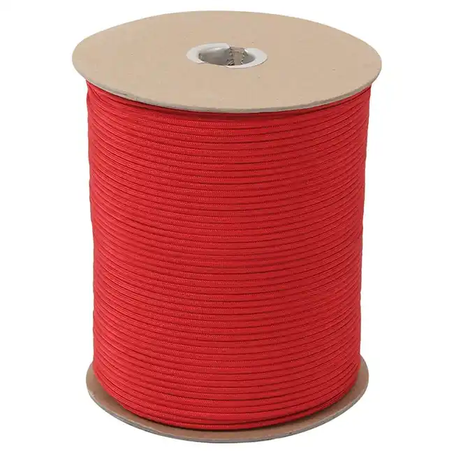 Finální Výprodej Šňůra PARACORD nylon 550LB na cívce ø 4 mm / 300 m ČERVENÁ