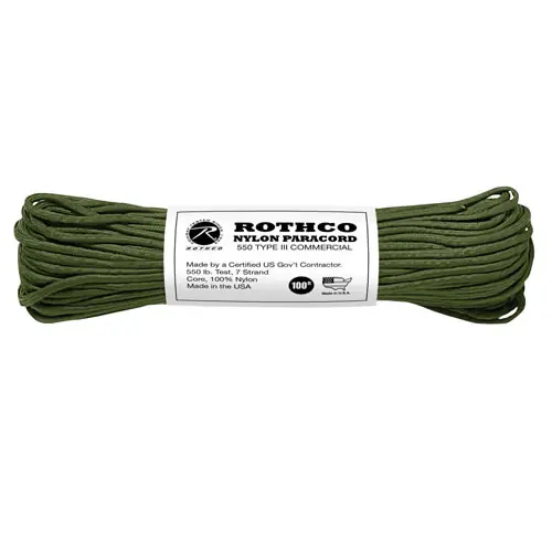 Šňůra PARACORD nylon 550LB ø 4 mm / 30 m OLIV Nakupujte Hned