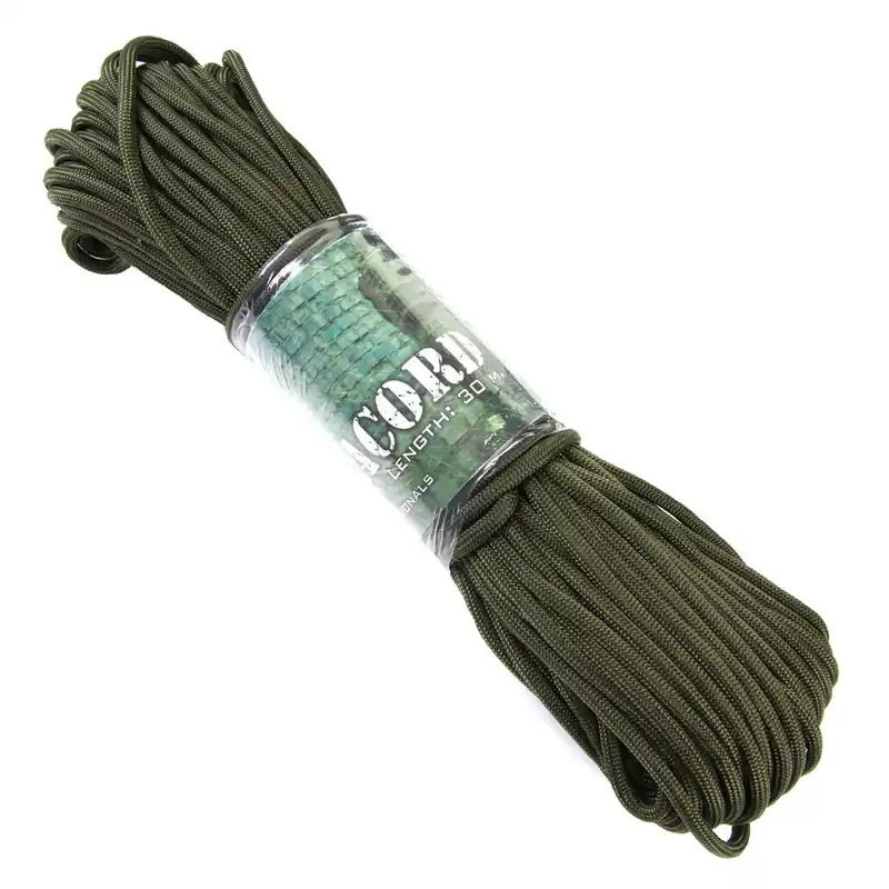 Časově Omezené Šňůra PARACORD 7 vláken NYLON ø 3 mm / 30 m ZELENÁ