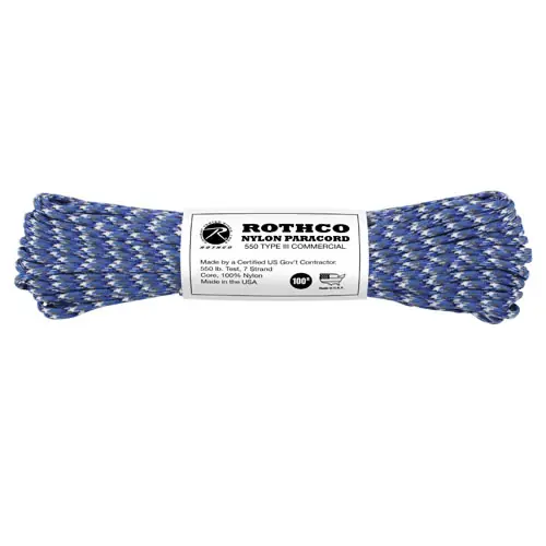 Šňůra PARACORD nylon 550LB ø 4 mm / 30 m MODRÁ CAMO Speciální Cena