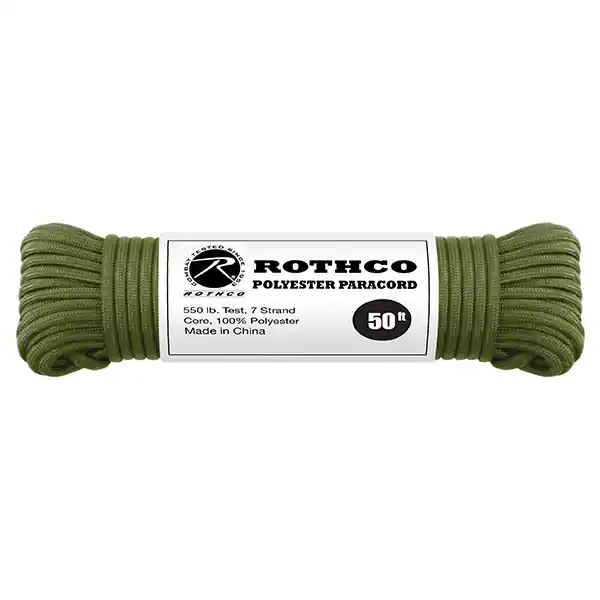Šňůra PARACORD polyester 550LB ø 4 mm / 15 m ZELENÁ Akce