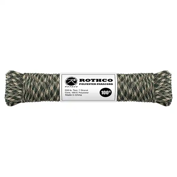 Šňůra PARACORD polyester 550LB ø 4 mm / 30 m WOODLAND Ověřený