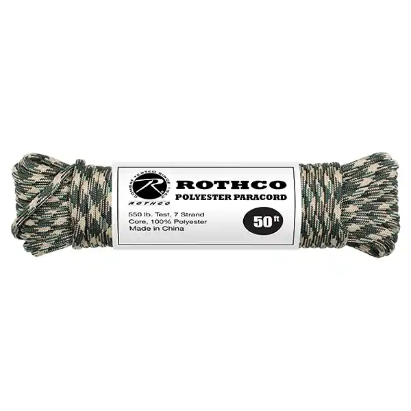 Šňůra PARACORD polyester 550LB ø 4 mm / 15 m WOODLAND Expresní Doručení