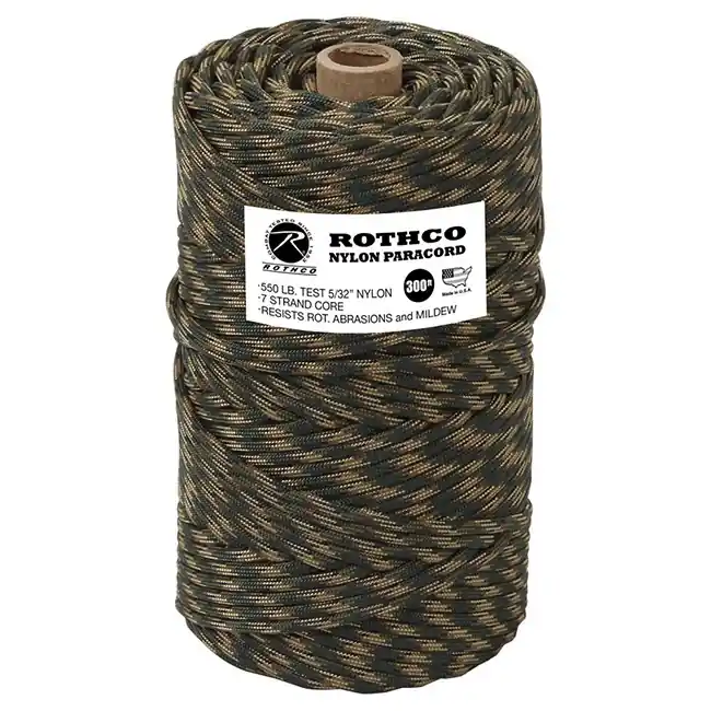 Šňůra PARA 550' na cívce nylon ø 4 mm / 90 m MASKOVANÁ WOODLAND Nízká Cena