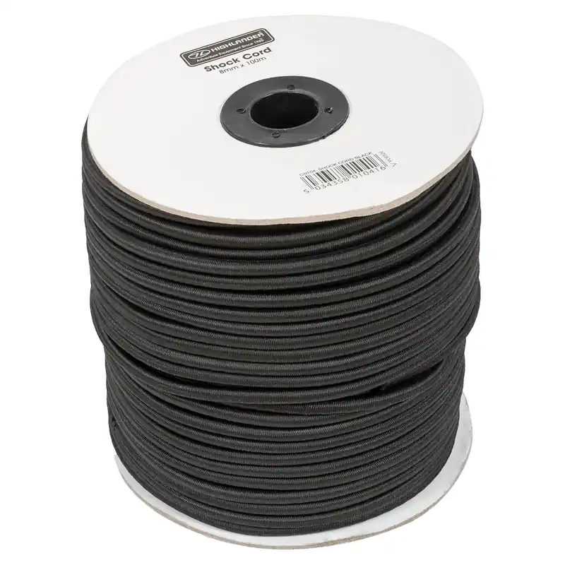 Šňůra elastická 8 mm 100 m ČERNÁ Must-Have