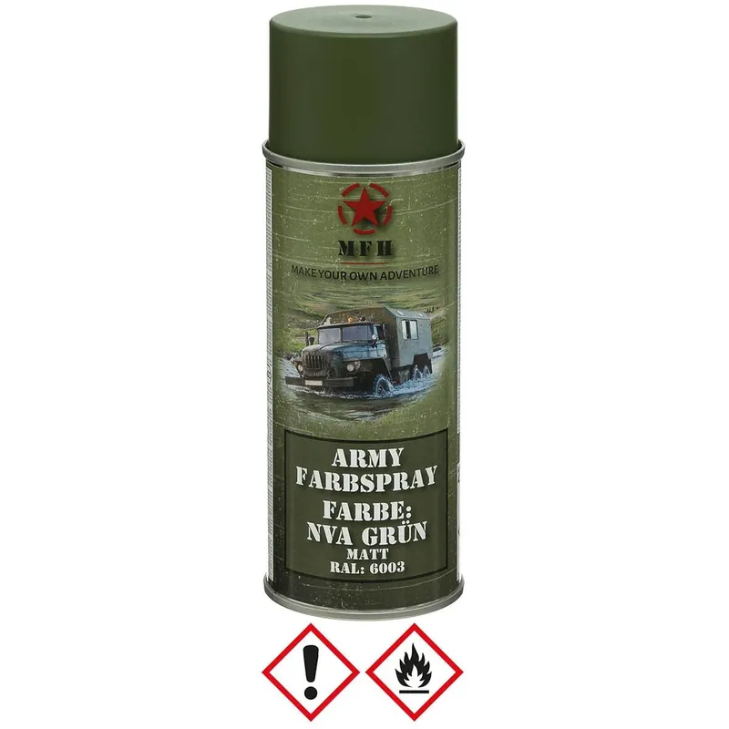 Barva ARMY ve spreji 400ml NVA ZELENÁ Dokud Zásoby Vydrží