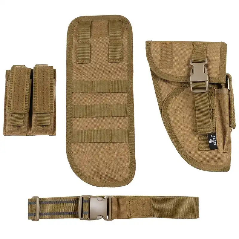 Novinka Pouzdro stehenní Tactical na pistol a zásobníky pravé COYOTE