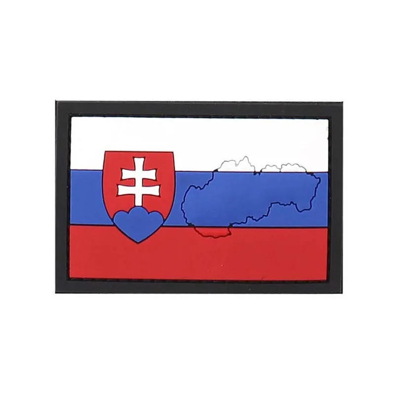 Nová Kolekce Nášivka 3D plastová SLOVENSKO s obrysem země velcro