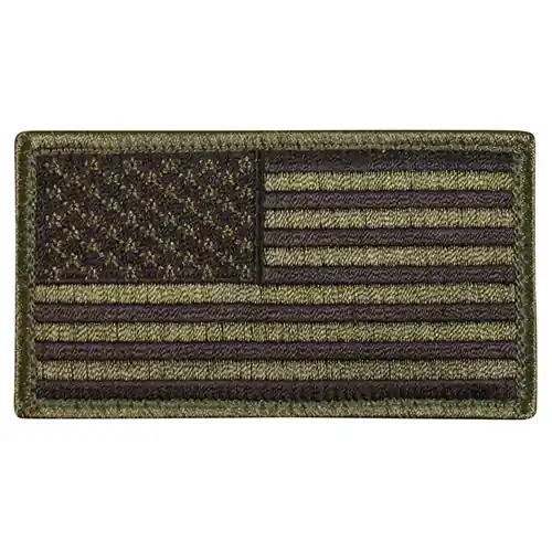 Nejprodávanější Nášivka USA vlajka 4,5 x 8,5 cm ČERNÁ/ZELENÁ