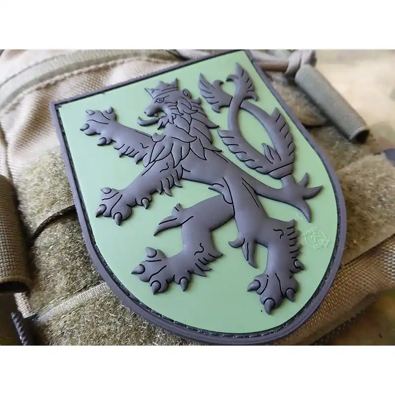 Nášivka ČESKÝ LEV plast velcro ZELENÁ Ověřený