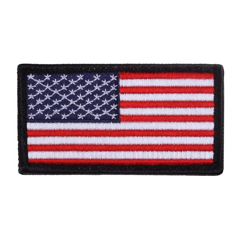 Výhodná Nabídka Nášivka USA vlajka 4,5 x 8,5 cm ČERNÝ lem