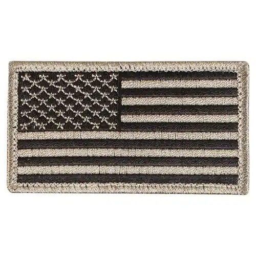 Nášivka USA vlajka 4,5 x 8,5 cm ČERNÁ/KHAKI Sezónní Sleva