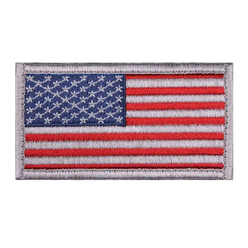 Sezónní Sleva Nášivka USA vlajka 4,5 x 8,5 cm BÍLÝ lem