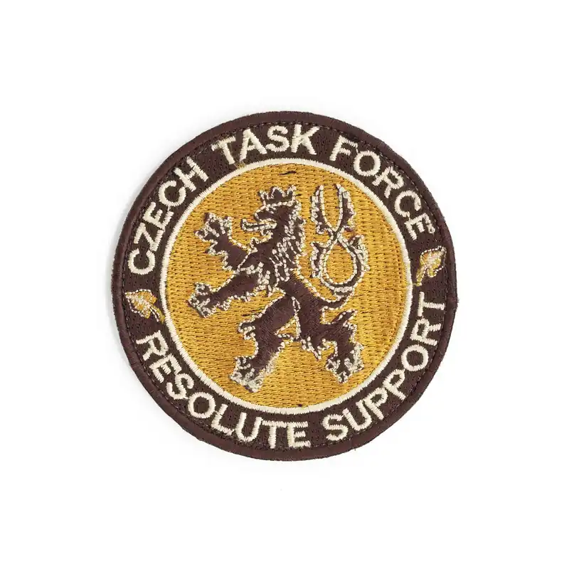 Nášivka CZECH TASK FORCE - RESOLUTE SUPPORT velcro HNĚDÁ Sleva