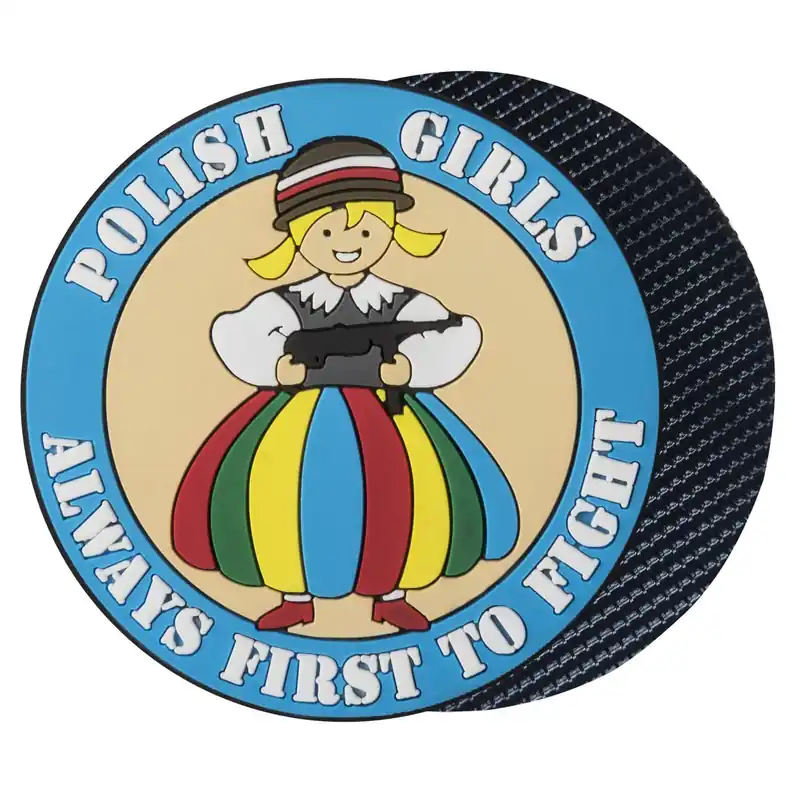 Nášivka POLISH GIRLS velcro plastová BAREVNÁ Oblíbený