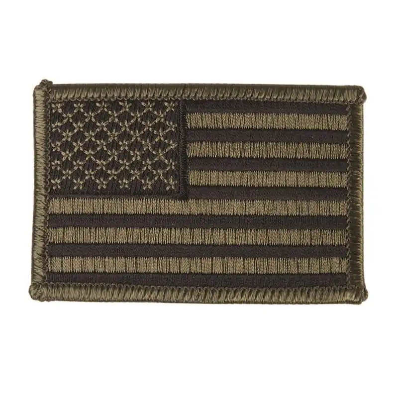 Značkový Nášivka US VLAJKA textil ZELENÁ