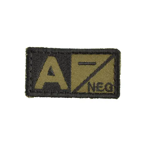 Vrácení Zdarma Nášivka krevní skupina A NEG VELCRO ZELENÁ